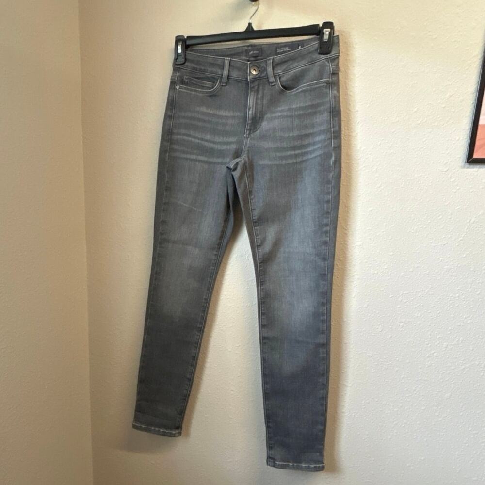J. Jill Boyfriend Gray Straight Leg Ankle Stretch Jean Size 4